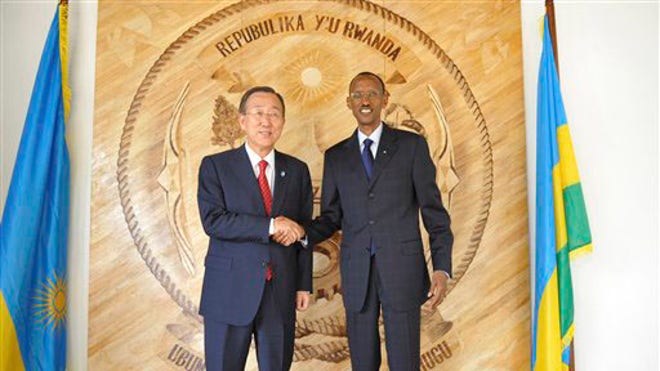 UN Secretary with Rwandan President